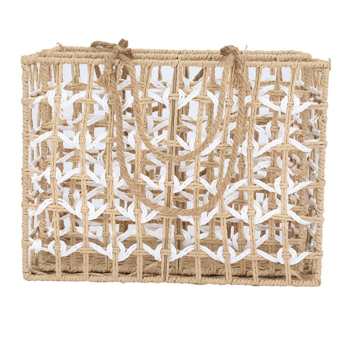 Diamond Glow Wicker Thermos Bags Set, 2 Pieces - Beige product image 1