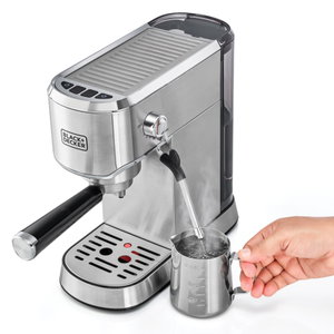 ماكينة قهوة اسبريسو بلاك اند ديكر، 1450 واط، 15 بار، 1 لتر، ECM150-B5 - فضي product image 2