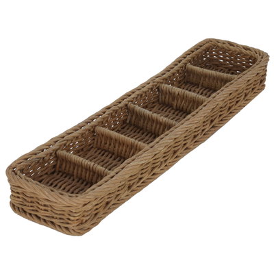 سلة خوص السيف غاليري، مستطيل، مقسم - بني product image 2