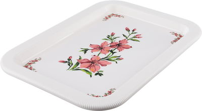 AlSaif Plus Ivory Lily Plastic Tray, 50x36x3 cm - Beige product image 2