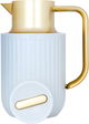 Everest Laura Thermos, golden handle, 1 liter, thermal glass inner shell, plastic outer shell - light gray product image 3