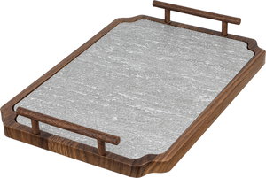 طقم طوفريات خشب السيف غاليري، قطعتين - خشبي غامق رمادي product image 2