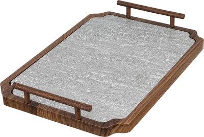 طقم طوفريات خشب السيف غاليري، قطعتين - خشبي غامق رمادي product image 2