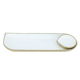 Al Saif Gallery porcelain serving plate, 38.5 x 13 x 3.2 cm, with small bowl - white product image 1