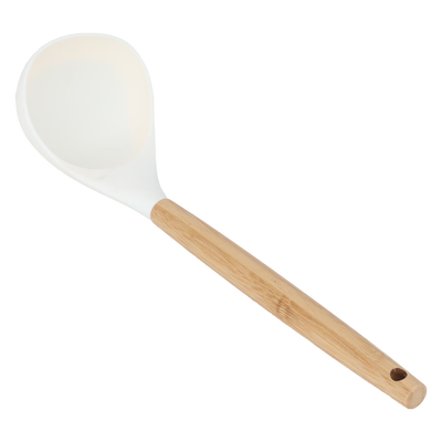 مغرفة شوربة سيلكون السيف غاليري، يد خشب - بيج product image 2