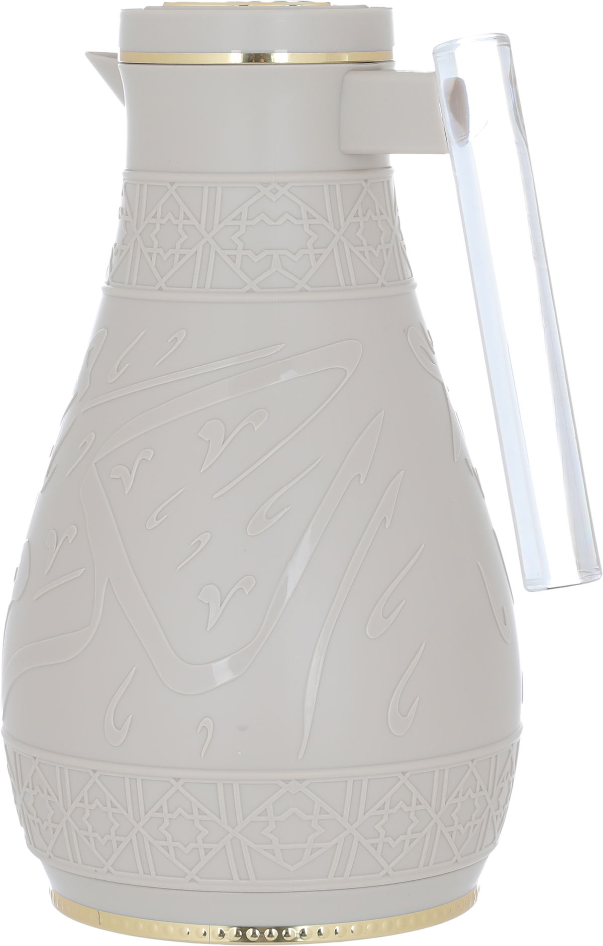 Al Saif Gallery Karam thermos set, 1/0.65 liter, Islamic pattern, thermal glass inner shell, plastic outer shell - light brown product image 5