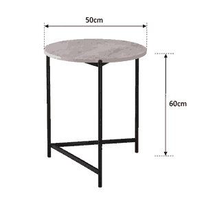 طقم طاولات خشب MDF و معدن، قطعتين - بني اسود product image 2
