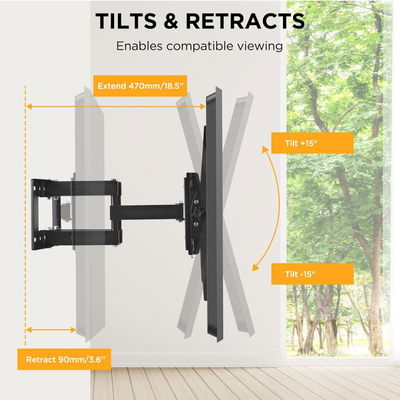 حامل تلفزيون حائط متحرك معدن فيسيو، 90-55 بوصة، VBM5590 - اسود product image 5