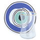 Al Saif Gallery Biala with glass saucer, eye print, 2 pieces - Clear product image 1