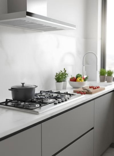 موقد غاز مدمج كومتل، 90×60 سم، 5 شعلات، M9-50BTF - فضي product image 3