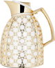 Al Saif Gallery Andalusia thermos set, 0.75/1 liter, Islamic pattern, glass inner case, plastic outer case - white and gold product image 2