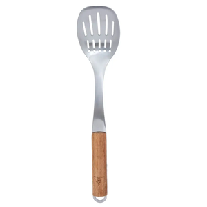 ملعقة خدمة استيل السيف غاليري، مخرم بيد خشب - فضي product image 2