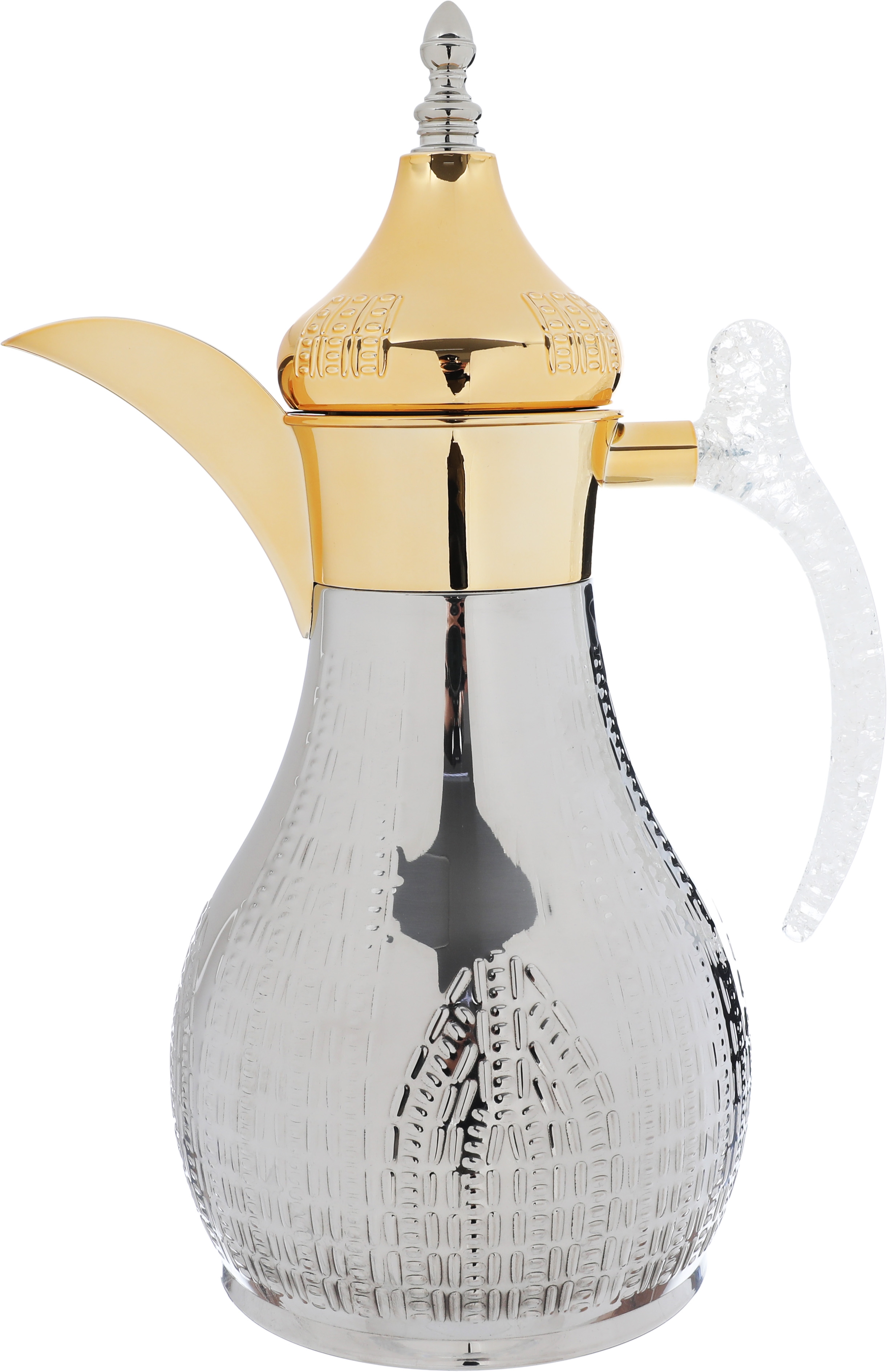 Al Saif Gallery Haila Thermos set, 1.2/1.2 litres, two pieces, steel inner case, steel outer case - silver and gold product image 5