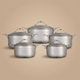 طقم قدور استيل روكي، 10 قطع - فضي product image 1