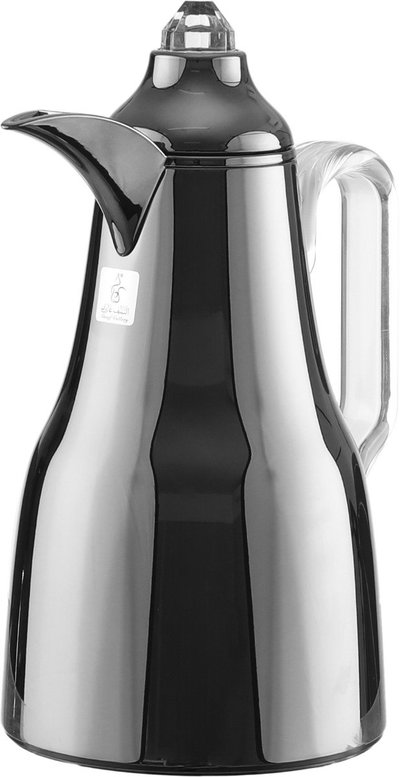 Al Saif Gallery Abq Thermos Set, 1/0.7 Liter, Glass Inner Material, 3 Pieces, Tufriya, Transparent Handle - Black Transparent product image 6