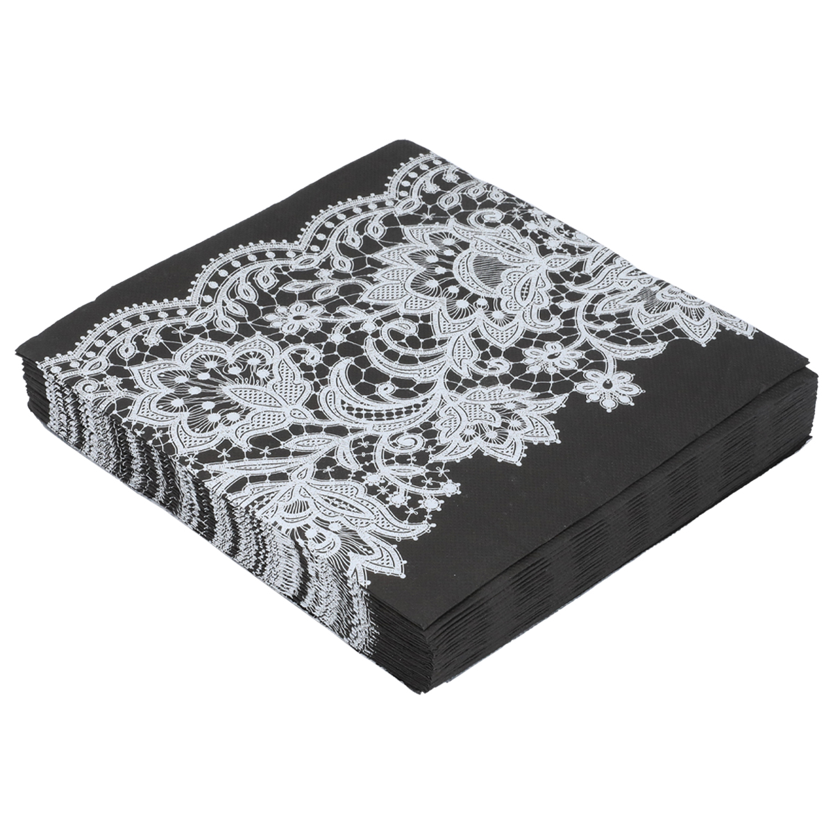 مفارش سفرة ورق رايال، مربع - أسود product image 1