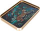 Al Saif Gallery Amber Steel Serving Tray, 32 x 34 cm, Rectangular, Tiger Pattern - Colored product image 2