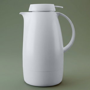 Helios thermos, 1.3 liters, thermal glass inner shell, plastic outer shell - white product image