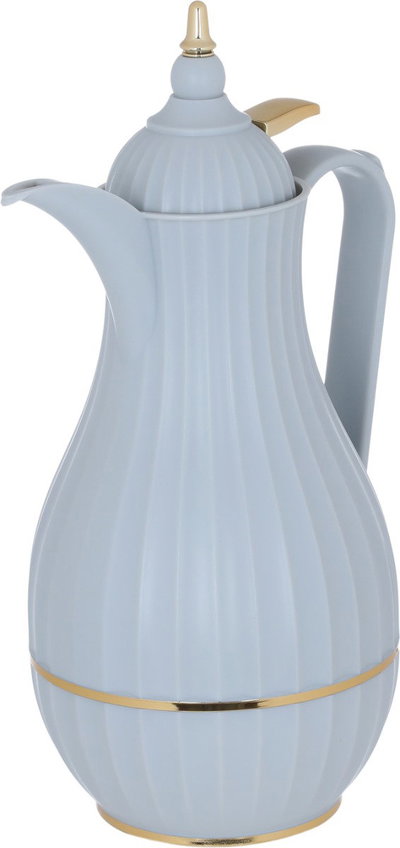 Alsaif Gallery Tamim 7 Thermos, 0.6 L, Glass Inner Carrier, Plastic Outer Body - Light Grey product image 3