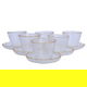 Al Saif Gallery Glass Arabic Coffee Cups and Saucer Set, 12 Pieces, 90 ml - Clear product image 2