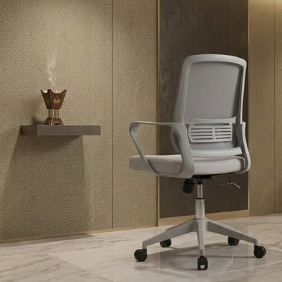كرسي مكتب دوار بلاستيك، 50×50×100 سم - رمادي product image 1