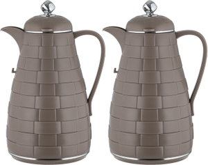 طقم ترامس لالوزا، 1 / 1 لتر، 2 قطعة، حافظة داخلية زجاج، غطاء ضغاط -  كابتشينو كروم product image 2