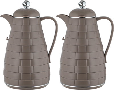 طقم ترامس لالوزا، 1 / 1 لتر، 2 قطعة، حافظة داخلية زجاج، غطاء ضغاط -  كابتشينو كروم product image 2