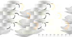 Al Saif Gallery coffee cups and saucers set, porcelain, 12 pieces - cream product image 1