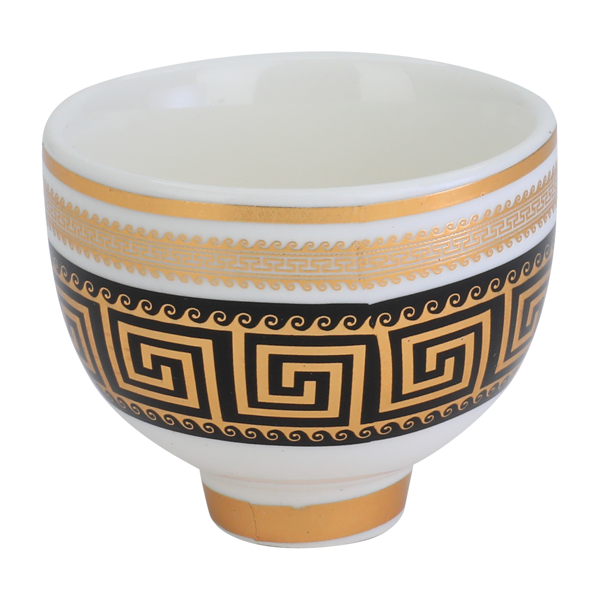 Al saif gallery Arabic coffee cups set, 12 pieces - black white product image 2