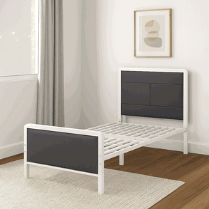 سرير حديد، 35×90×190 سم - أبيض product image 2