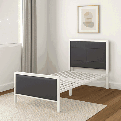 سرير حديد، 35×90×190 سم - أبيض product image 2