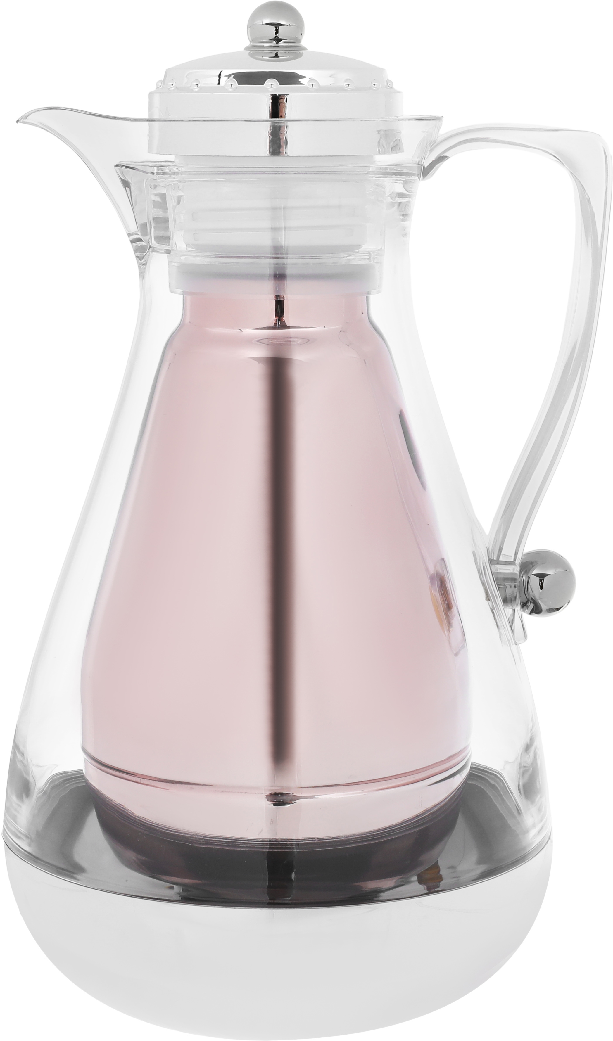 Home collection thermos, 1 liter, outer shell, glass inner shell, plastic outer shell - transparent product image 1