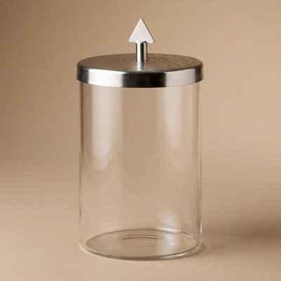 علبة بهارات زجاج ستانلس ستيل السيف غاليري، غطاء، دائري، 10x10x18 سم - شفاف فضي product image 3