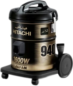 مكنسة كهربائية برميل هيتاشي، 1600 واط، 15 لتر، CV-940YBK - اسود ذهبي product image