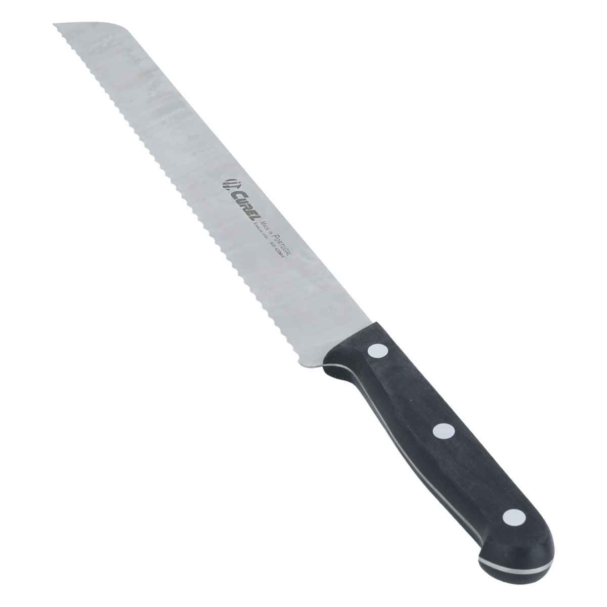 Al Saif Gallery steel bread knife, size 23 cm - black product image