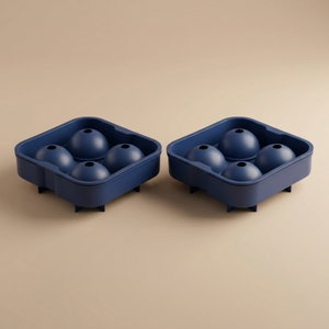 علبة مكعبات الثلج بلاستيك سيف سو، 12×12×5 سم، قطعتين - ازرق product image