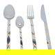 طقم ادوات مائدة استيل السيف غاليري، 24 قطعة، نقش ذهبي - فضي product image 3