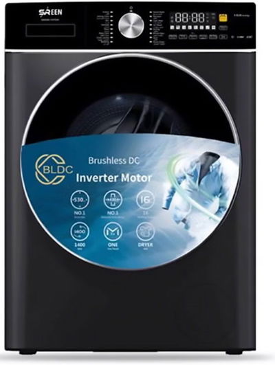 سرين غسالة ملابس اوتوماتيك سرين، تحميل أمامي، 6 كجم، انفرتر، SRWM-6K-FAS - فضي product image 1