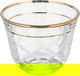 Al Saif Gallery glass tea and coffee serving set, gold, 26 pieces - transparent product image 4