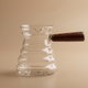 Barista Surfer Glass Food Measuring Bowl With Wood Handle, 600 Ml - Clear product image 1