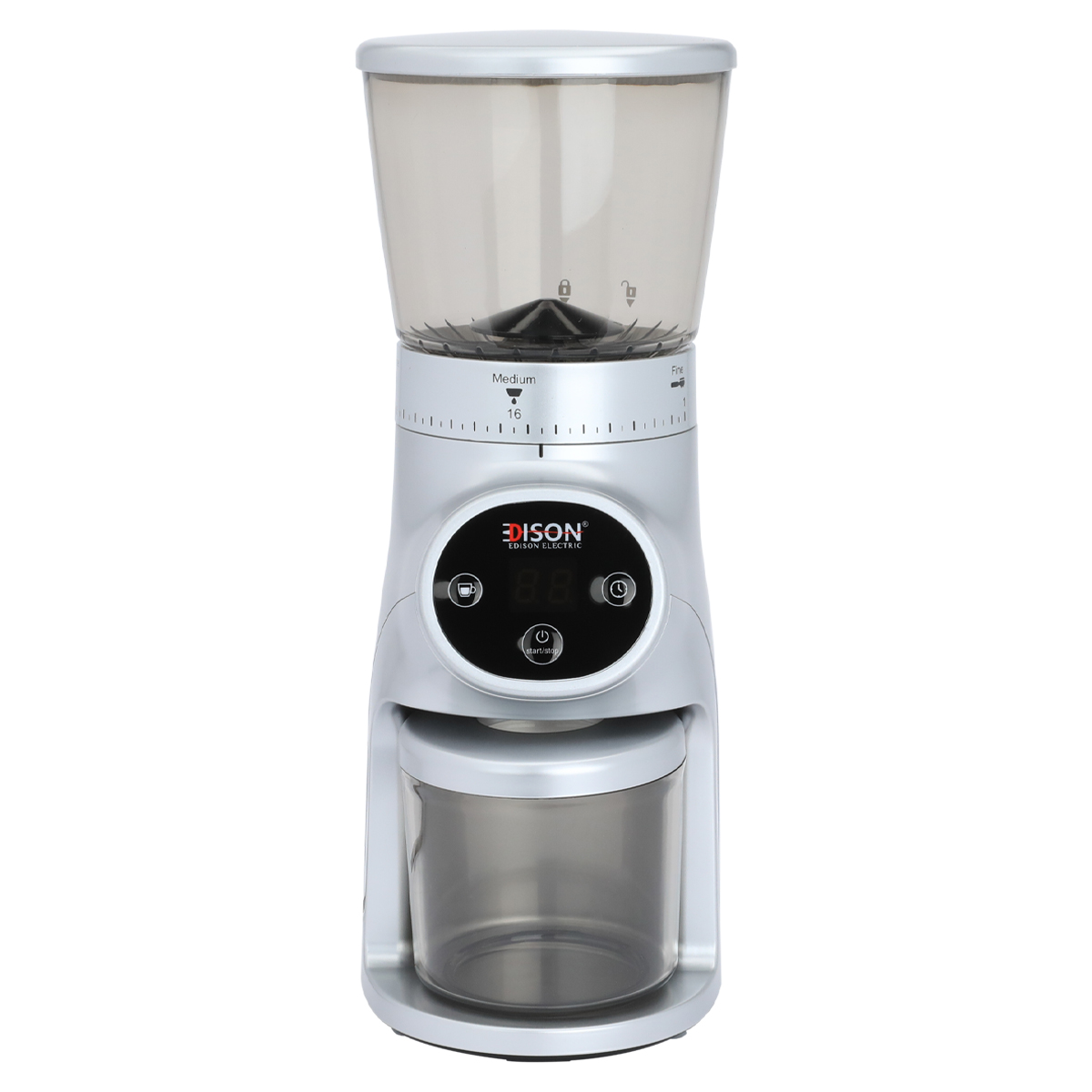 مطحنة قهوة ديجتال إديسون، 200 واط، 275 جرام - فضي product image 6