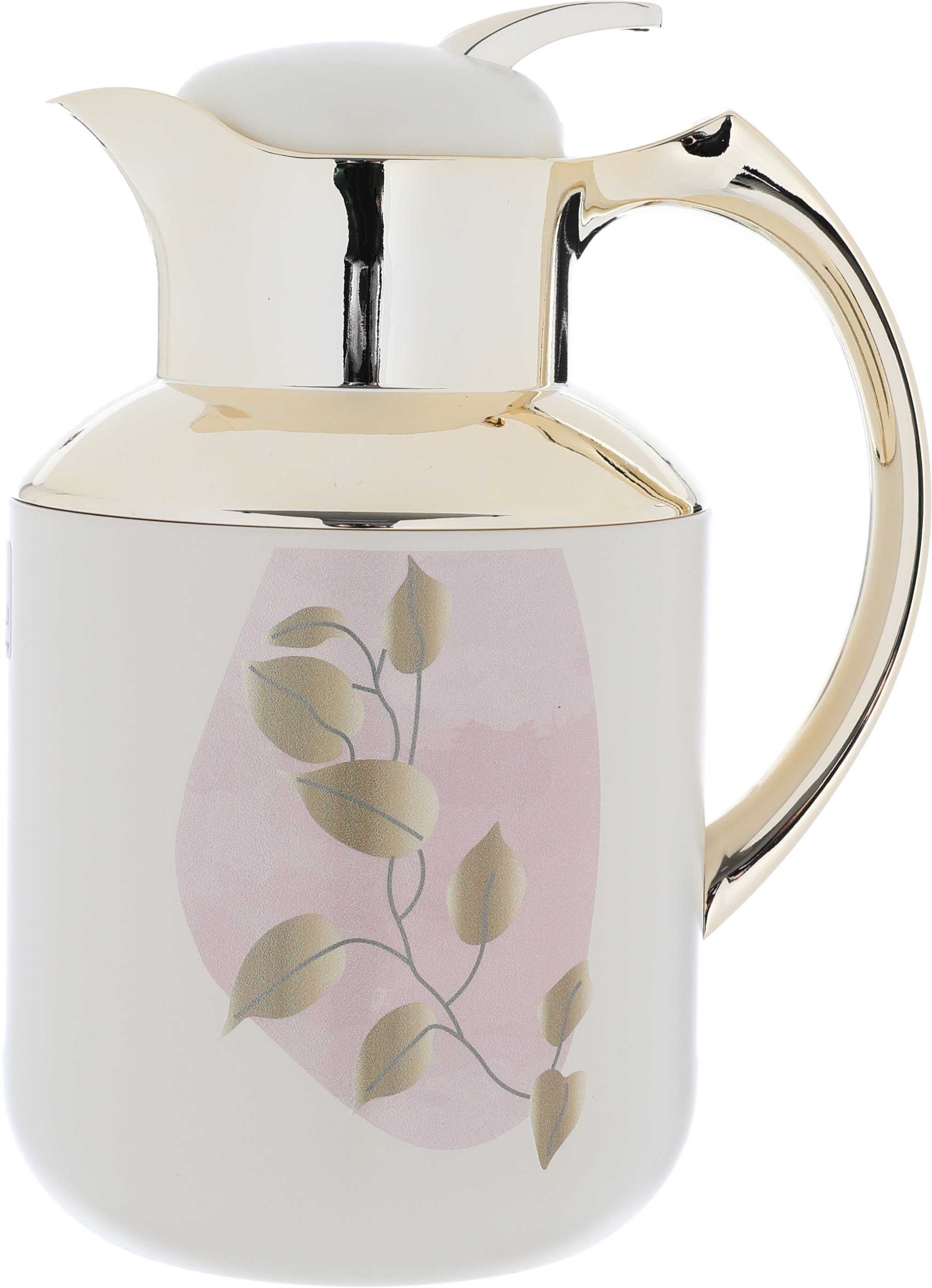 Al Saif Gallery florya thermos set, 1/0.5 liter, two pieces, thermal glass inner container, steel outer shell - beige product image 5