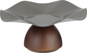 ستاتد تقديم ستانلس ستيل خشب السيف غاليري، قاعدة خشبي، 17x17x8 سم - فضي خشبي غامق product image