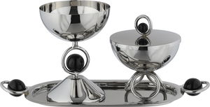 طقم مبخرة ستاينلس استيل السيف غاليري، 3 قطعة - فضي أسود product image