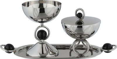 طقم مبخرة ستاينلس استيل السيف غاليري، 3 قطعة - فضي أسود product image 1