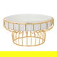 Al Saif Gallery porcelain dessert stand, 10 inches, circular, gold iron base - white product image 1