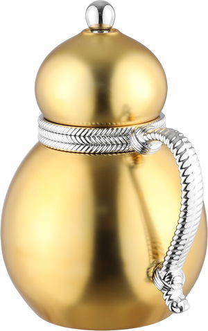 ترمس دلة تميم 9 ستانلس استيل السيف غاليري، 0.5 لتر، يد فضي، خدمة ذاتية، ضغاط - ذهبي فضي product image 2