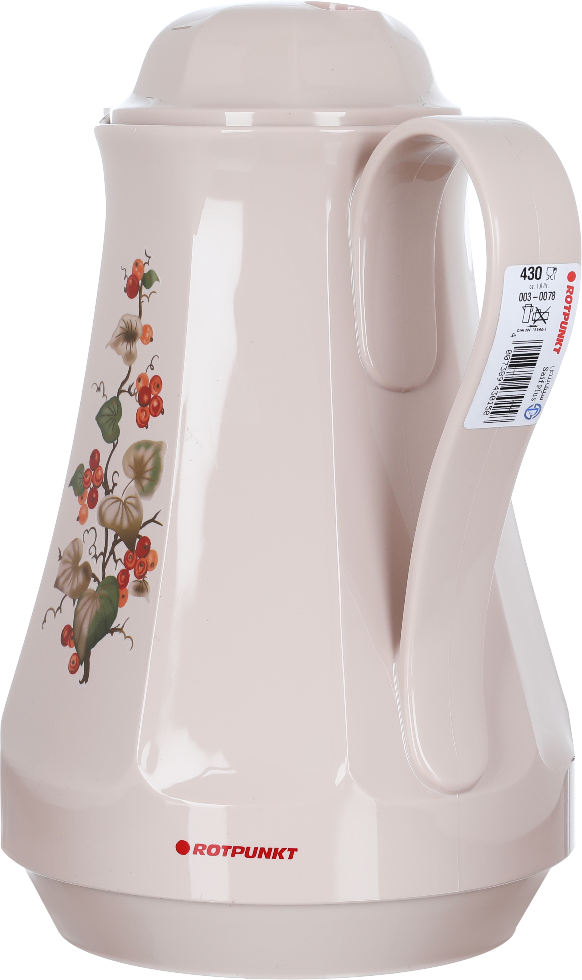 Rotpont thermos, 1 liter, glass inner container, plastic outer shell - pink product image 3