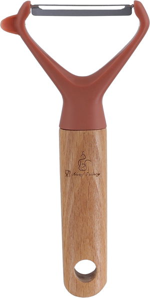قشارة خضار استيل بلاستيك السيف غاليري، 15×7 سم يد خشب - طوبي product image