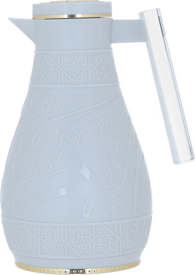 KaramAl Saif Gallery Thermos Set, 1/0.65 L, 2 Pieces, Inner Glass Vacuum Flask, Pressure Cooker - Light Grey product image 5